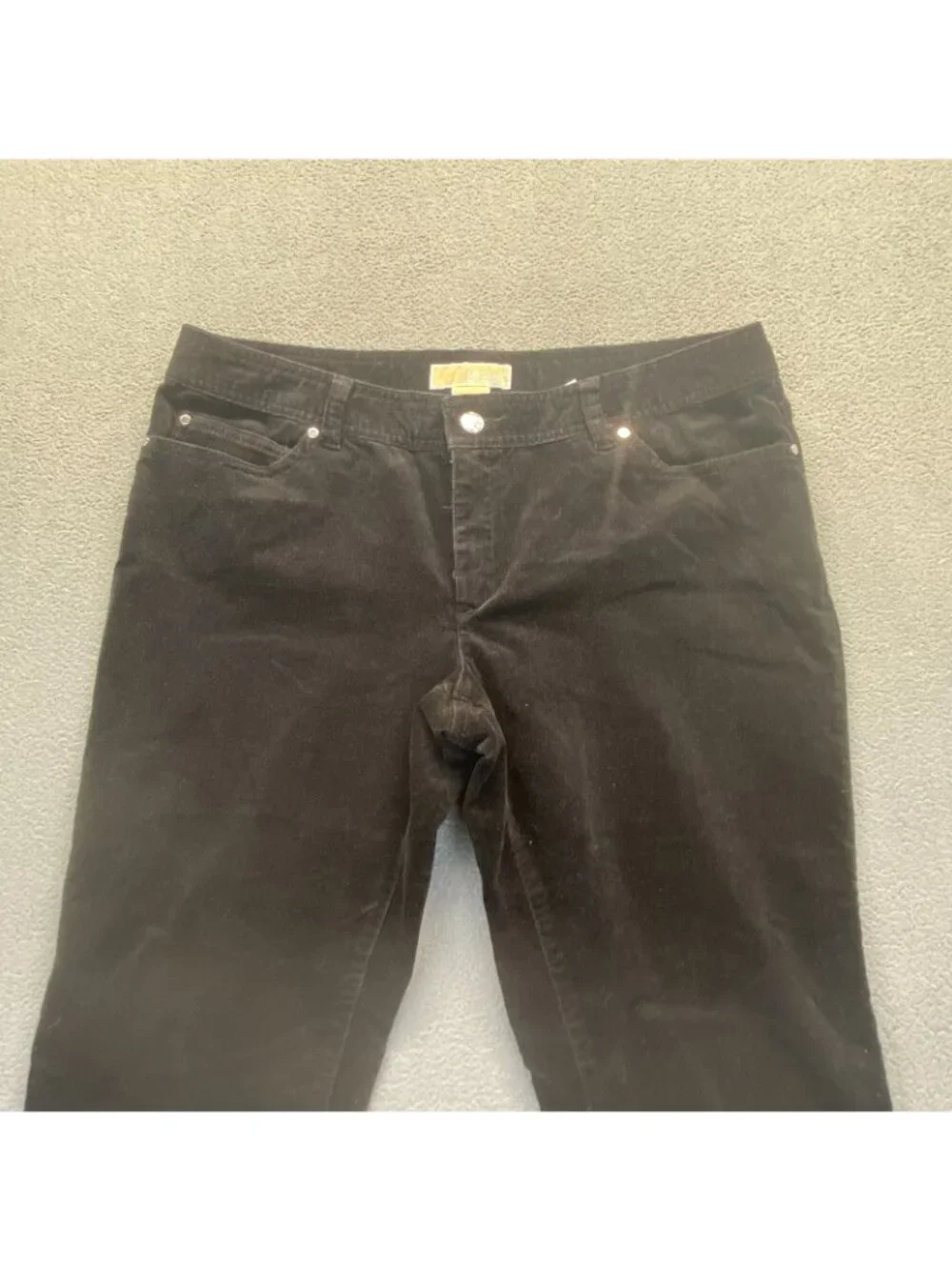 Michael Kors Pants Women's Black Pockets Leg Stretch Corduroy Size 12P